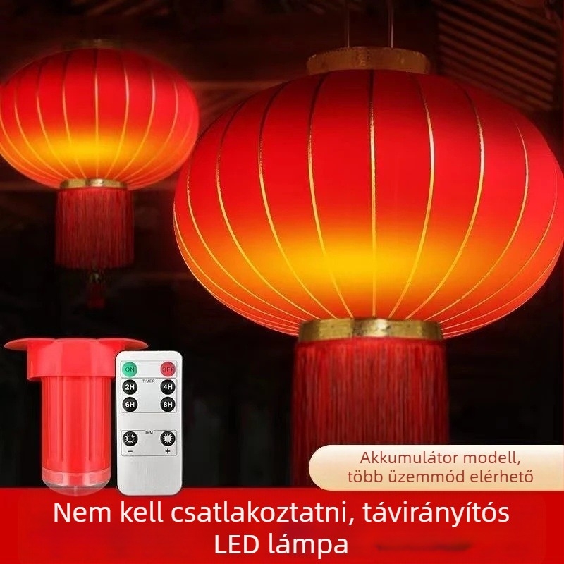 2026-os új vörös LED lámpás, akkumulátoros üzemmóddal, kültéri dekorációhoz, vízálló
