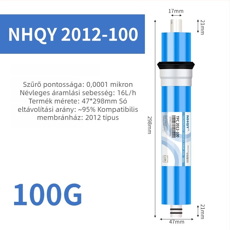 NHQY RO membrán otthoni víztisztítóhoz, 75G/400G/600G, univerzális csere szűrőelem nagy áramlású
