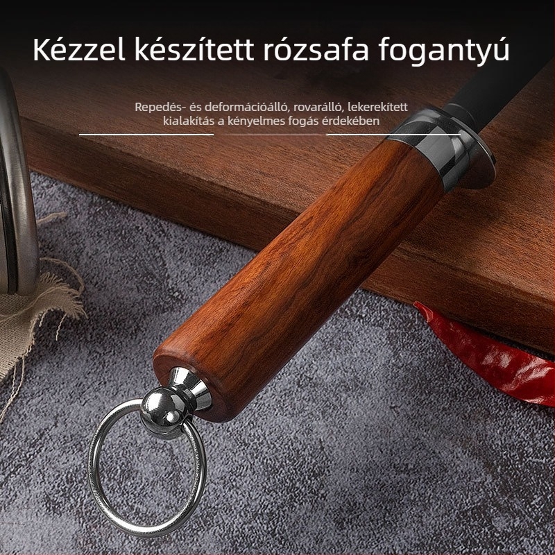 Henteseknek szánt élezőpálca ultra‑finom szemcével – professzionális élező eszköz konyhai késekhez
