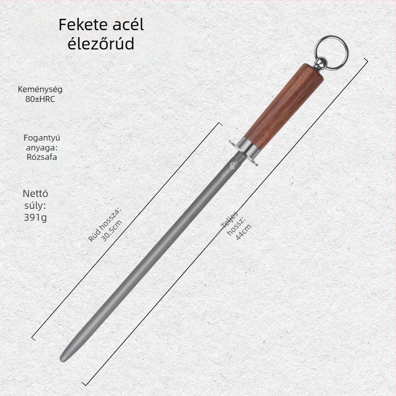 Henteseknek szánt élezőpálca ultra‑finom szemcével – professzionális élező eszköz konyhai késekhez