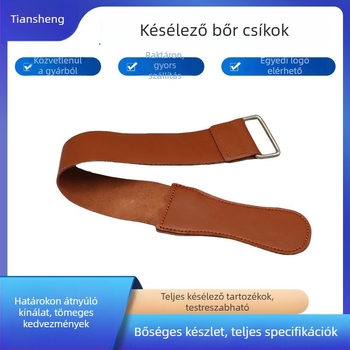Kétszínű marhabőr borotvaélező kendő polírozáshoz