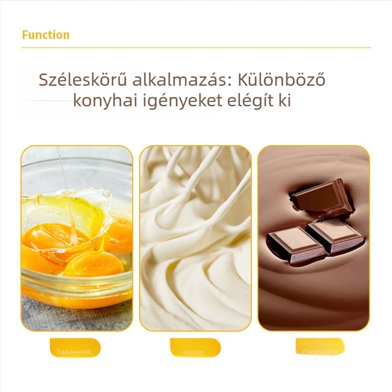 Rozsdamentes acél fél-automat tojáshabverő, konyhai keverőeszköz