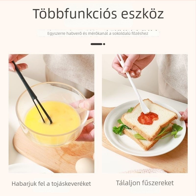 Kézi tojáskeverő háztartási használatra, többfunkciós keverőbot spatulával