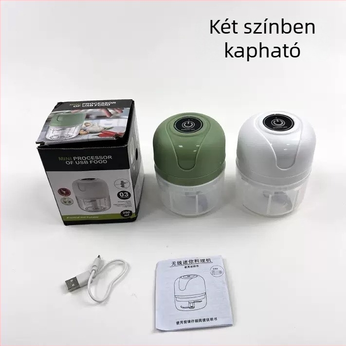 Vezeték nélküli elektromos fokhagyma nyomó és törő, háztartási konyhai daráló, hámozóval