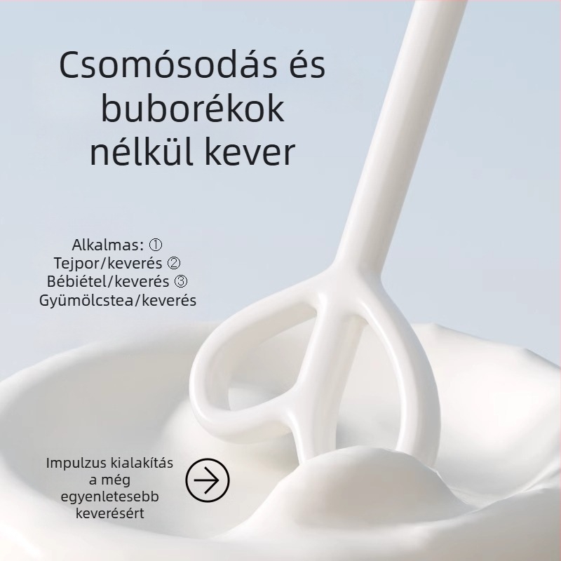 Elektromos bébi tejpor keverő, nem csomósodó keverőpálca