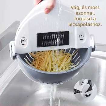 Shunze Többcélú konyhai reszelő zöldségekhez és gyümölcsökhöz, leeresztő kosárral