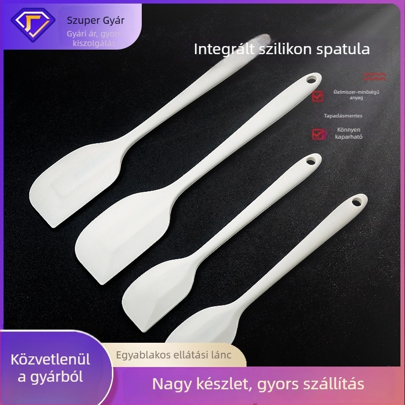 Egydarabos szilikon spatula tortakrémhez, nagy méret