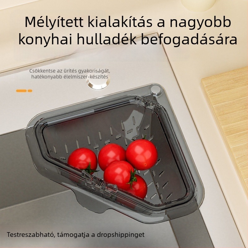Mágneses szűrőkosár mosogatóhoz, felakasztható lefolyókosár a konyhába, élelmiszer-maradékok szűrésére, többfunkciós