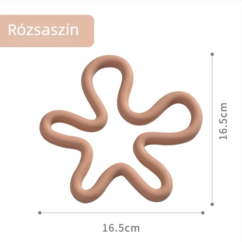 Szilikonból készült virág alakú, vastagított hőszigetelő poháralátét és fazék alátét, magas hőállóság, égésvédelem