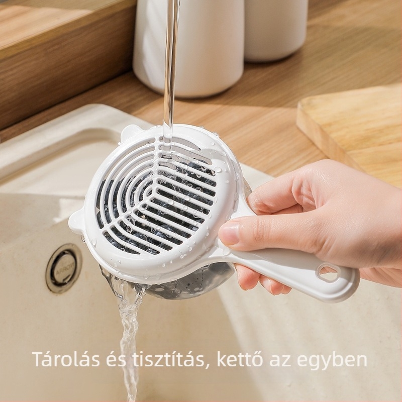 Konyhai gyümölcs- és zöldségleeresztő kosár hosszú fogantyúval, többfunkciós mosóedény, mikrohullámú sütőben is használható élelmiszertároló doboz