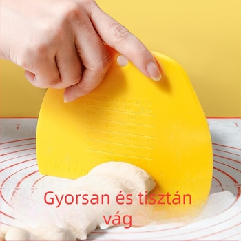 Kétoldalas graduált vágó és vastabb spatula palacsintához, krémhez, tésztához, süteményekhez és gőzölt kiflihez