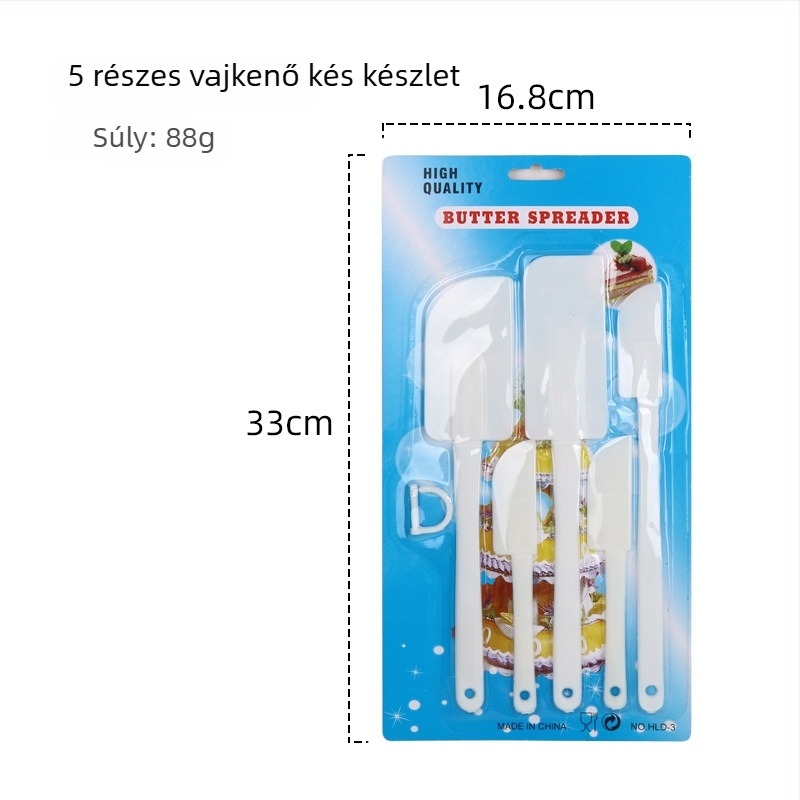 3 darabos sütő spatula készlet — műanyag krém spatulák