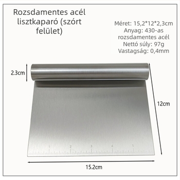 Rozsdamentes acél reszelő mérőskálával, konyhai sütőeszköz, rizstészta reszelő