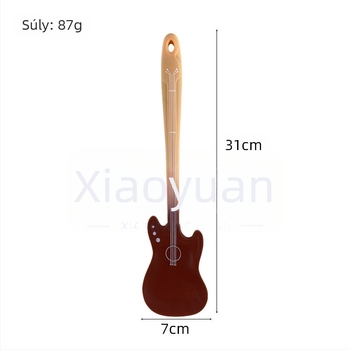 Gitár alakú szilikon spatula, egybeépített dizájnú sütőeszköz