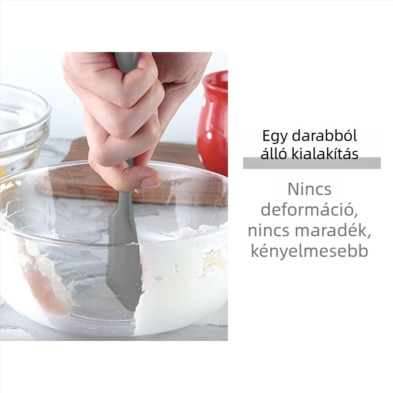 Szilikon sütőeszközök készlet, 5 vagy 6 darabos, spatulák, kaparó, olajozó ecset, tojáshabverő, magas hőmérsékletnek ellenálló