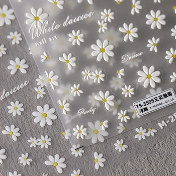 TS-3595 3D margaréta körömdíszítő matrica