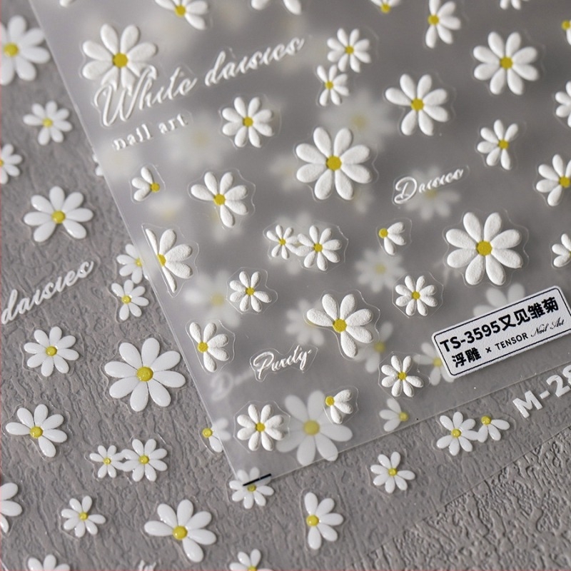 TS-3595 3D margaréta körömdíszítő matrica