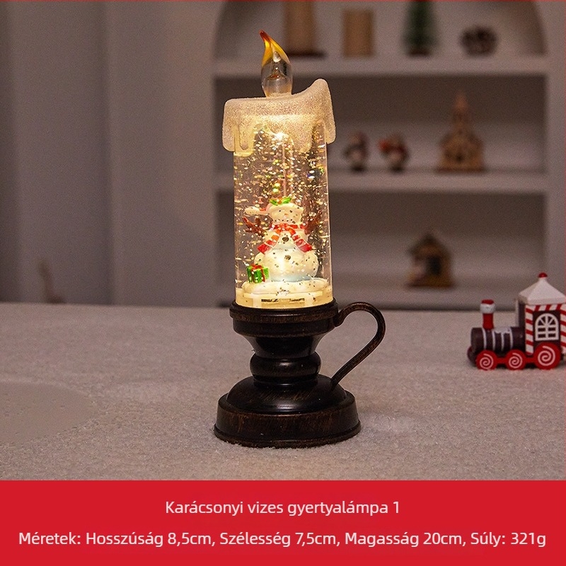 LED hóeséses táj láng alakú éjszakai fény gyertyatartó kirakati dekoráció