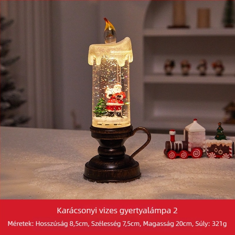 LED hóeséses táj láng alakú éjszakai fény gyertyatartó kirakati dekoráció