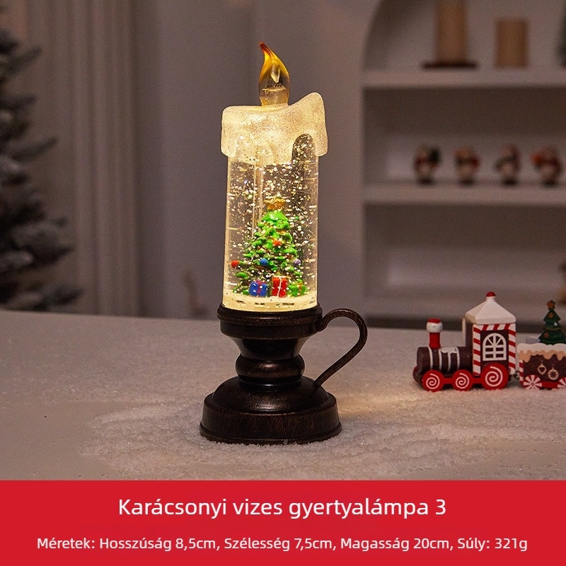 LED hóeséses táj láng alakú éjszakai fény gyertyatartó kirakati dekoráció