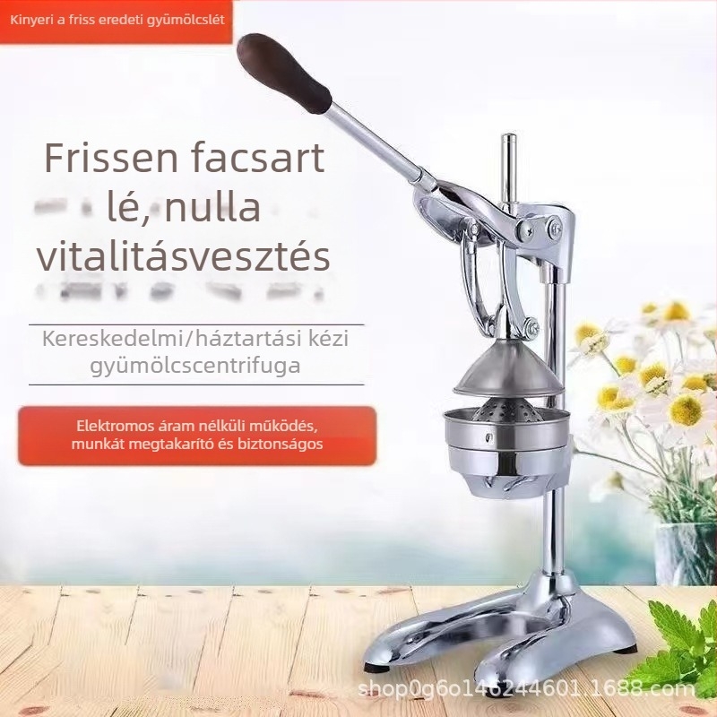 Kézi citrusprés – rozsdamentes acélból készült, ideális citromhoz, narancshoz és gránátalmához – többfunkciós gyümölcsprés