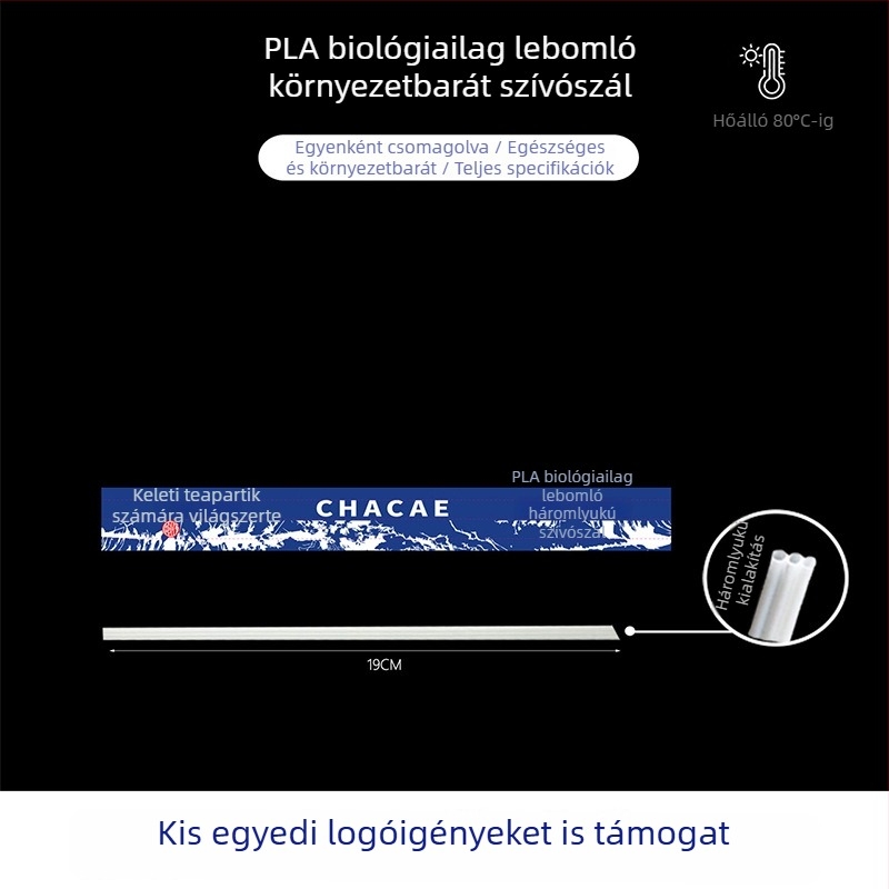 Egyszer használatos szívószál háromlyukas kialakítással – tea, kávé és tej-tea számára