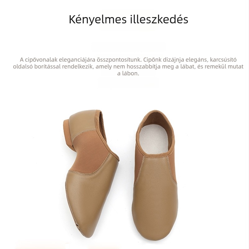 Uniszex tánccipő puha talppal balett és jazzhoz, elasztikus anyagból