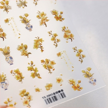 TS-3905 körömdísz matrica, osmanthus illatú, ultra vékony, hátoldali ragasztóval