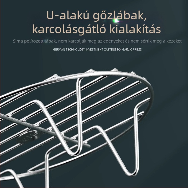 Élelmiszer-minőségű 316 rozsdamentes acél pároló rács, univerzális tojás- és gőzölő rács wokhoz és kosárhoz