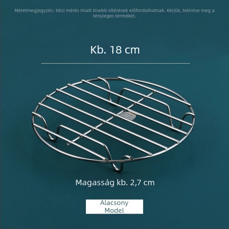 Élelmiszer-minőségű 316 rozsdamentes acél pároló rács, univerzális tojás- és gőzölő rács wokhoz és kosárhoz