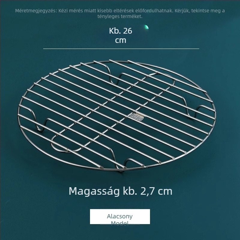 Élelmiszer-minőségű 316 rozsdamentes acél pároló rács, univerzális tojás- és gőzölő rács wokhoz és kosárhoz