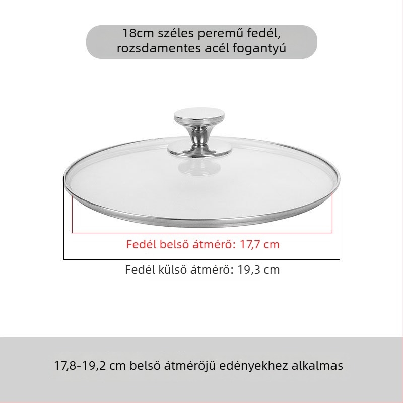Átlátszó edzett üveg fazékfedő, robbanásbiztos és magas hőmérséklet-álló