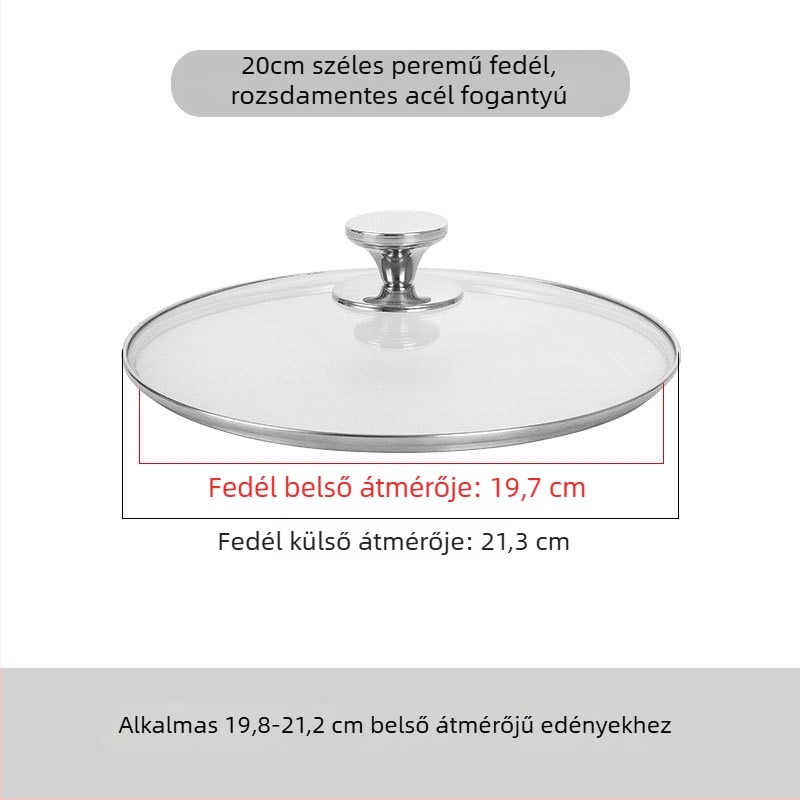 Átlátszó edzett üveg fazékfedő, robbanásbiztos és magas hőmérséklet-álló