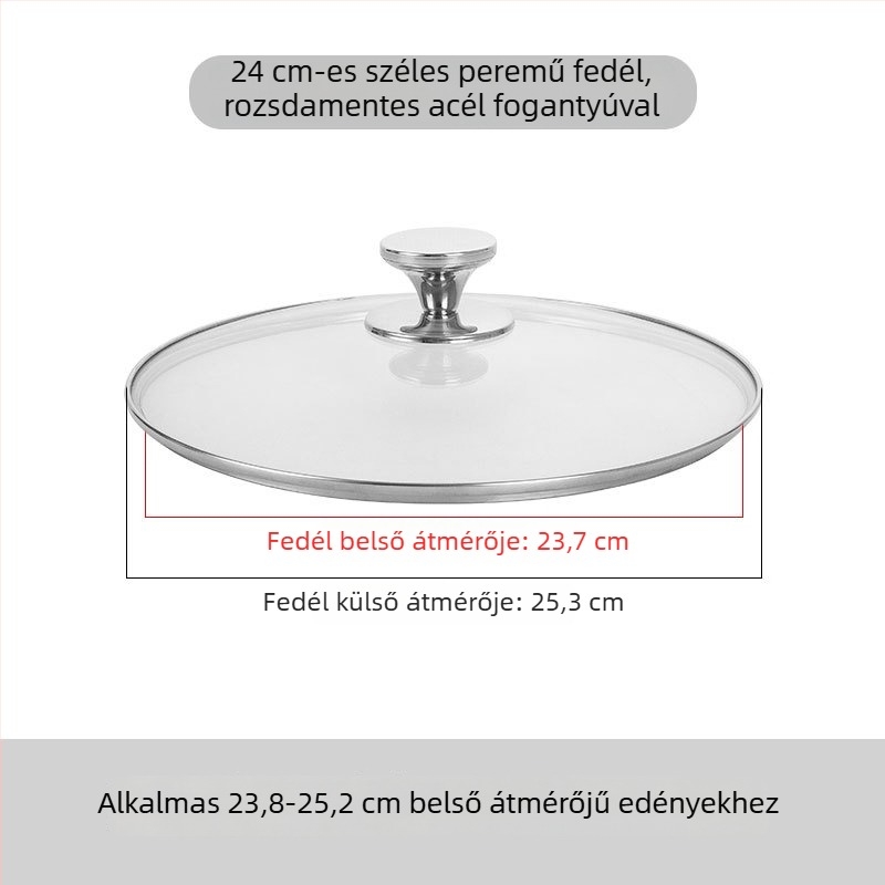 Átlátszó edzett üveg fazékfedő, robbanásbiztos és magas hőmérséklet-álló
