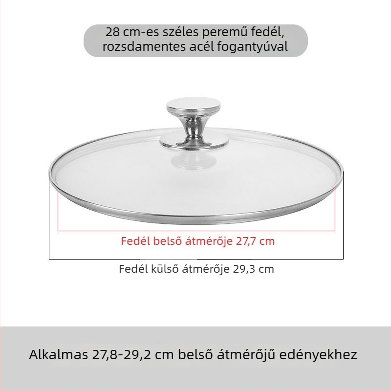 Átlátszó edzett üveg fazékfedő, robbanásbiztos és magas hőmérséklet-álló