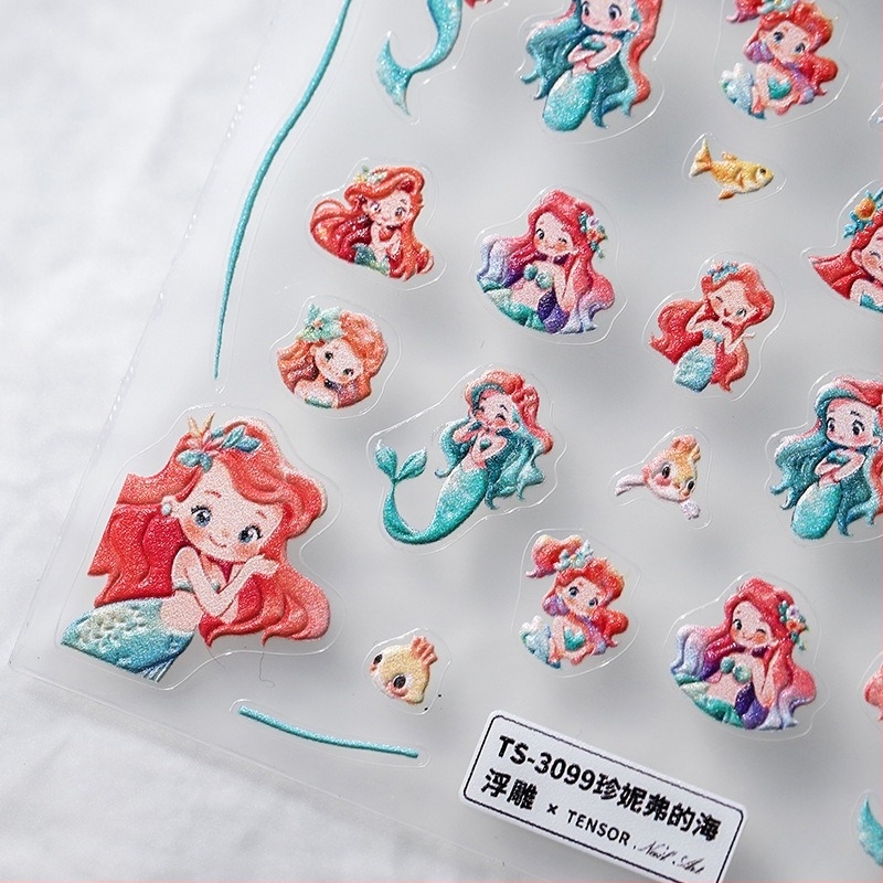 Japán stílusú vékony, tartós köröm matricák, matt felület és átlátszó ragasztó hátlap TS-3098 Jennifer's Sea