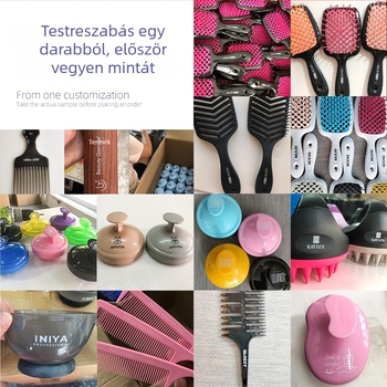 Szilikon masszázs samponkefe hosszú nyéllel, fejmasszírozó fésű, hajápolási eszköz, puha és kényelmes.