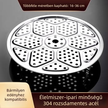 Rozsdamentes acél gőzölő tálca és rács edényekhez és wokokhoz