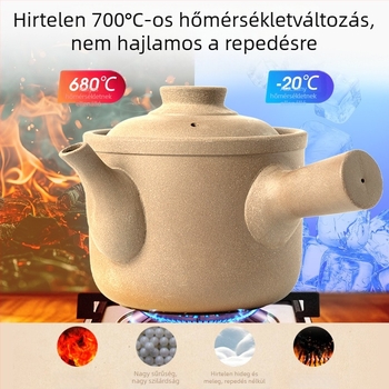 Tradicionális kínai orvosi agyagedény, lilagyagból készült decoctáló edény, otthoni használatra