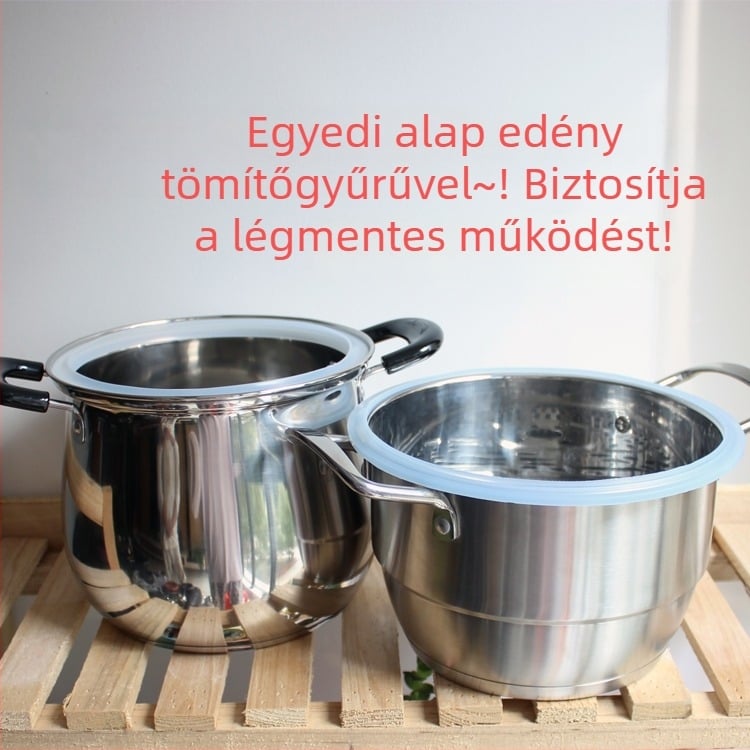 Szilikon tömítőgyűrű rozsdamentes acélból készített gőzölő edényhez, multifunkcionális otthoni gőzölő, csirke tömítőgyűrű
