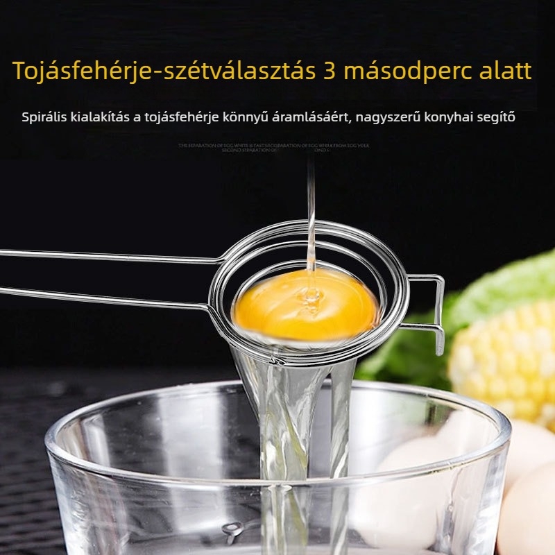 Rozsdamentes acél tojásfehérje szeparáló, kézi felverő és tojásmixer háztartási használatra