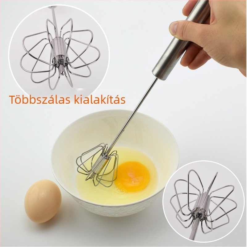 Jiaju kézi forgó tojásfelverő, 10–12 hüvelyk, krémek és szószokhoz