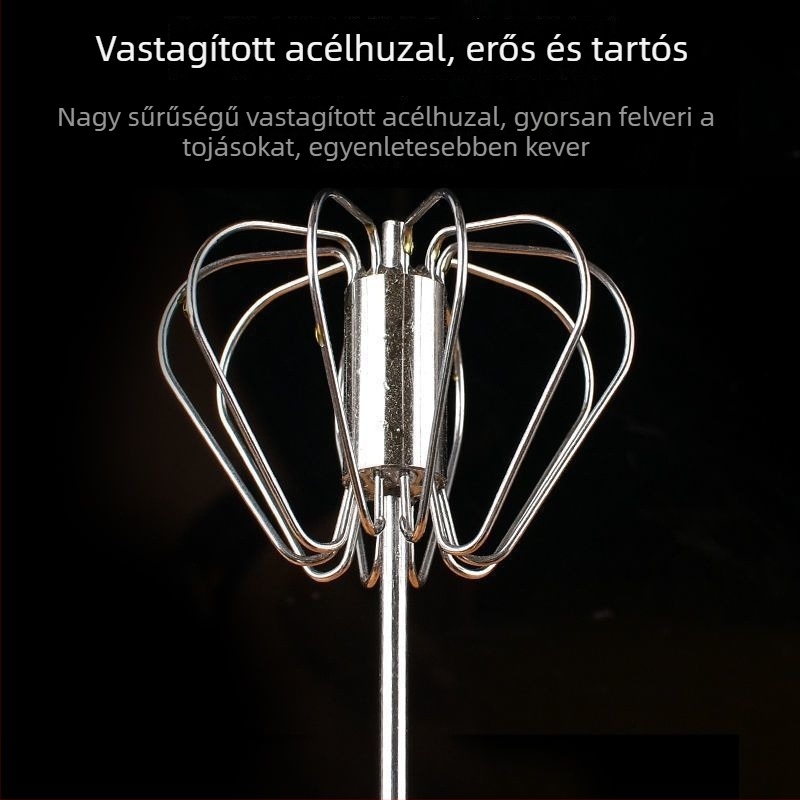 Rozsdamentes acélból készült kézi keverő krémhez és tojásfehérjéhez