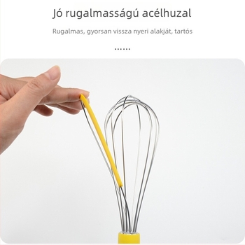 10,5 hüvelykes szilikon spatula és kézi tojásverő, tojások, tejszín és tészta felveréséhez