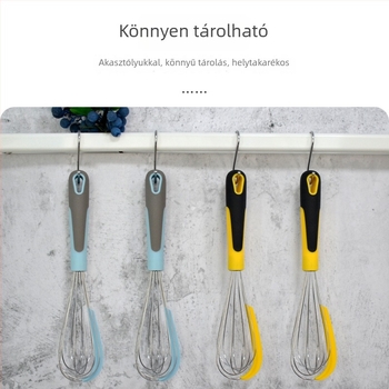 10,5 hüvelykes szilikon spatula és kézi tojásverő, tojások, tejszín és tészta felveréséhez