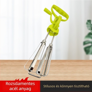 Műanyagból és rozsdamentes acélból készült kézi tojásfelverő, fél-automatikus forgó keverő a konyhába