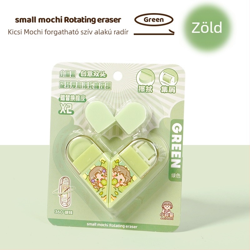 Kedves Mochi radír diákoknak – szív alakú iskolai írószer