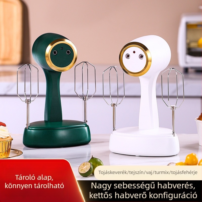Kézi elektromos habverő otthoni süteményekhez, tojás és tejszín felverésére, három sebesség, skandináv stílus