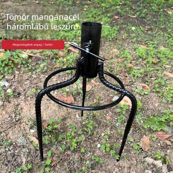 Kültéri háromszög alakú földszeg, megerősített napernyő-alap, univerzális alap napernyőhöz és megerősített talajcsap a stand felállításához