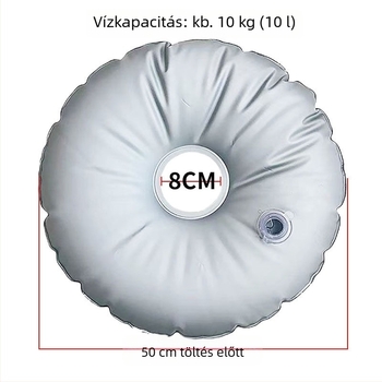 50 cm-es vízzel töltött ballaszt táska kültéri használatra – alap napernyőhöz és kempingezéshez